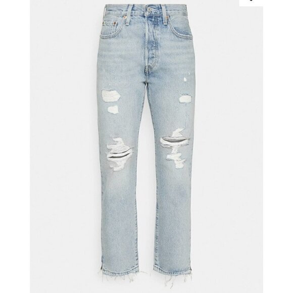 Levis Premium 501 Original High-rise button fly jeans 32 X 30 boot jeans - Picture 7 of 12